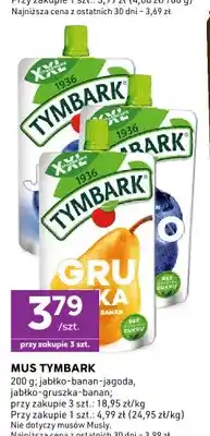 Mus Tymbark jabłko-gruszka-banan