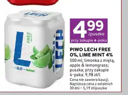 Stokrotka Piwo bezalkoholowe Lech limonka z miętą oferta