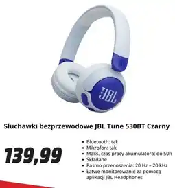 Media Markt Słuchawki bezprzewodowe Jbl Tune 530BT Czarny oferta