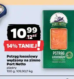 Netto Pstrąg łososiowy wędzony na zimno plastry Port Netto oferta
