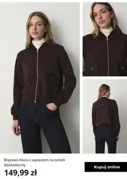 Greenpoint Brązowa bluza z zapięciem na zamek błyskawiczny Greenpoint oferta