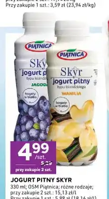 Stokrotka Jogurt pitny Skyr jagoda Piątnica oferta