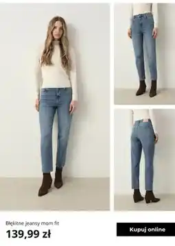 Greenpoint Błękitne jeansy mom fit Greenpoint oferta