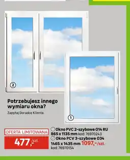 Leroy Merlin Okno PVC 2-szybowe O14 Ru oferta