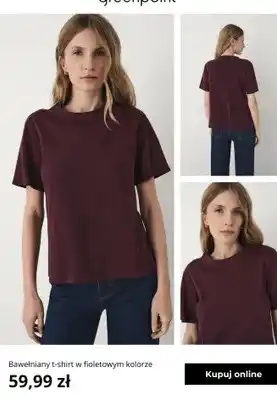 Bawełniany t-shirt w fioletowym kolorze Greenpoint