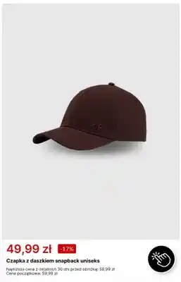 Czapka z daszkiem snapback uniseks 4F