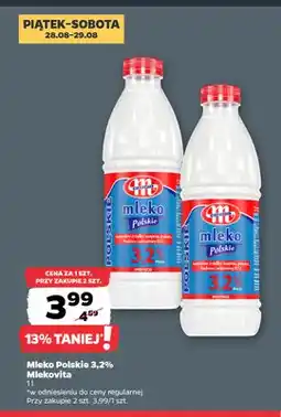 Netto Mleko Polskie Mlekovita 3,2% oferta