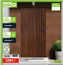 Leroy Merlin Drzwi wejściowe Avinion 72 90 cm oferta