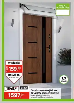 Leroy Merlin Drzwi stalowe wejściowe Tulon 90 cm oferta