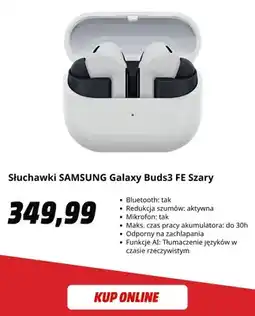 Media Markt Słuchawki Samsung Galaxy Buds3 Fe szary oferta
