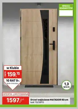 Leroy Merlin Drzwi wejściowe Matador 90 cm oferta