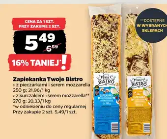 Netto Zapiekanka z pieczarkami i serem mozzarella Twoje Bistro oferta