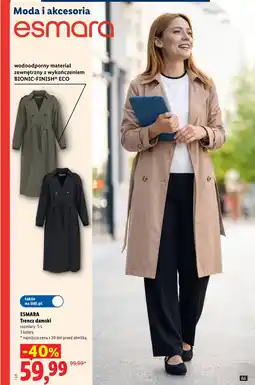 Lidl Trencz damski Esmara oferta