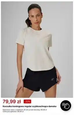 4F Koszulka treningowa regular szybkoschnąca damska 4F oferta