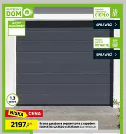Leroy Merlin Brama garażowa segmentowa z napędem Isomatic oferta