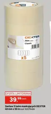 Leroy Merlin Zestaw 5 taśm maskujących Dexter 48 mm x 50 m oferta