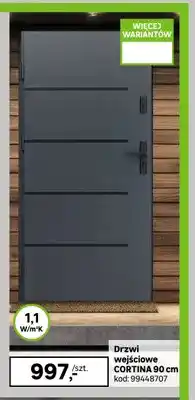 Leroy Merlin Drzwi wejściowe Cortina 90 cm oferta