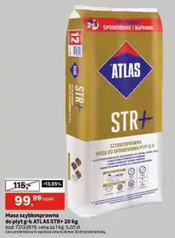 Leroy Merlin Masa szybkosprawna do płyt g-k Atlas STR+ oferta