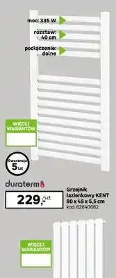Leroy Merlin Grzejnik łazienkowy Duraterm Kent oferta