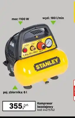 Leroy Merlin Kompresor bezolejowy Stanley oferta