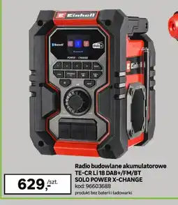 Leroy Merlin Radio budowlane akumulatorowe Einhell TE-CR Li 18 DAB+/FM/BT Solo Power X-Change oferta