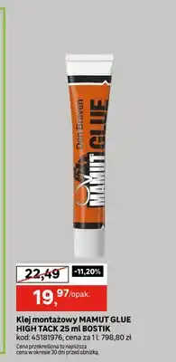 Leroy Merlin Klej montażowy Bostik Mamut Glue High Tack oferta