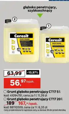 Leroy Merlin Grunt głęboko penetrujący Ceresit oferta