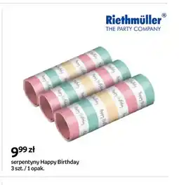 Empik Serpentyny Happy Birthday Riethmüller 3-pak oferta