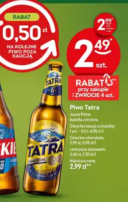 Żabka Piwo Tatra oferta