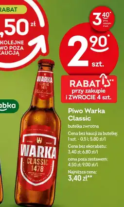 Żabka Piwo Warka oferta