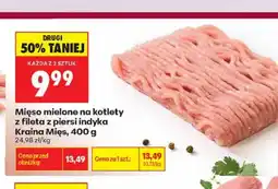 Biedronka Mięso mielone na kotlety z fileta z piersi indyka Kraina Mięs oferta