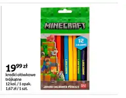 Empik Kredki ołówkowe trójkątne Minecraft 12 kolorów oferta
