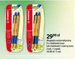 Empik Długopis automatyczny Stabilo 2 x niebieski tusz 2-pak oferta