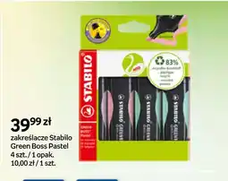Empik Zakreślacze Stabilo Green Boss Pastel 4-pak oferta
