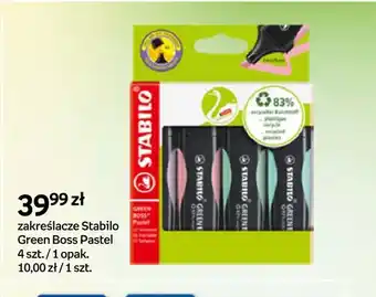 Empik Zakreślacze Stabilo Green Boss Pastel 4-pak oferta