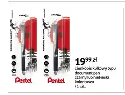 Empik Cienkopis kulkowy typu document pen Pentel EnerGel czarny oferta