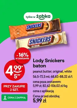 Żabka Lody Snickers oferta
