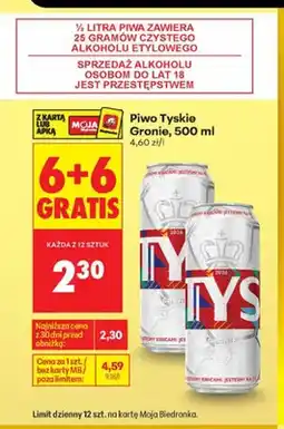 Biedronka Piwo Tyskie Gronie oferta
