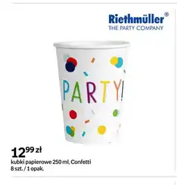 Empik Kubki papierowe Confetti Riethmüller 250 ml 8-pak oferta
