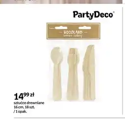 Empik Sztućce drewniane PartyDeco Woodland 18-pak 16 cm oferta