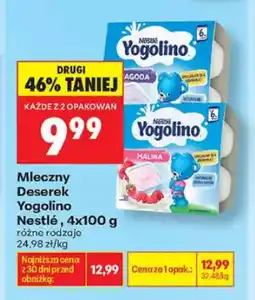 Biedronka Mleczny Deserek Yogolino Nestlé Malina 4-pak oferta