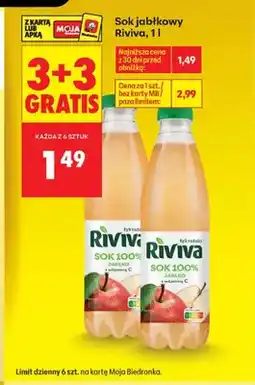 Biedronka Sok jabłkowy Riviva oferta