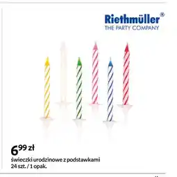 Empik Świeczki urodzinowe z podstawkami Riethmüller 24-pak oferta