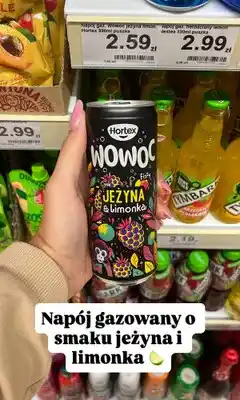 Dino Napój gazowany Hortex WOWOC Fizzy jeżyna i limonka oferta