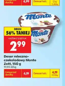 Biedronka Deser mleczno-czekoladowy Monte Zott oferta