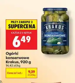 Biedronka Ogórki konserwowe Krakus oferta