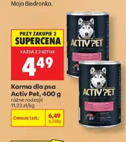 Biedronka Karma dla psa Activ Pet bogata w wołowinę oferta
