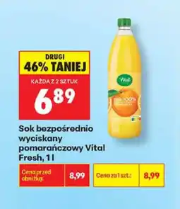 Biedronka Sok bezpośrednio wyciskany pomarańczowy Vital Fresh oferta