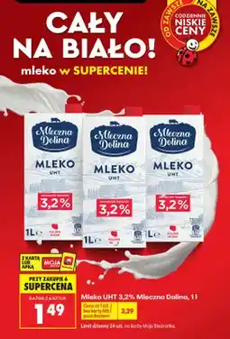 Biedronka Mleko UHT Mleczna Dolina 3,2% oferta