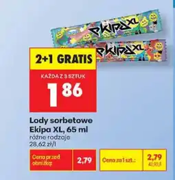Biedronka Lody sorbetowe Ekipa XL oferta